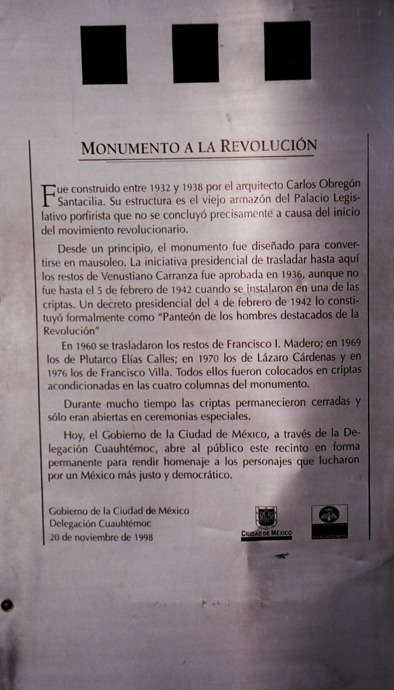 Monumento a la Revolucin, Mexico City