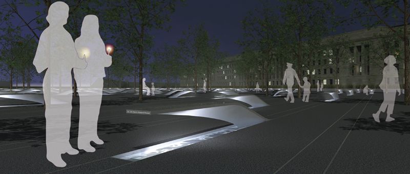 Memorials to the Victims of the 911 Terrorist Attack on the Pentagon